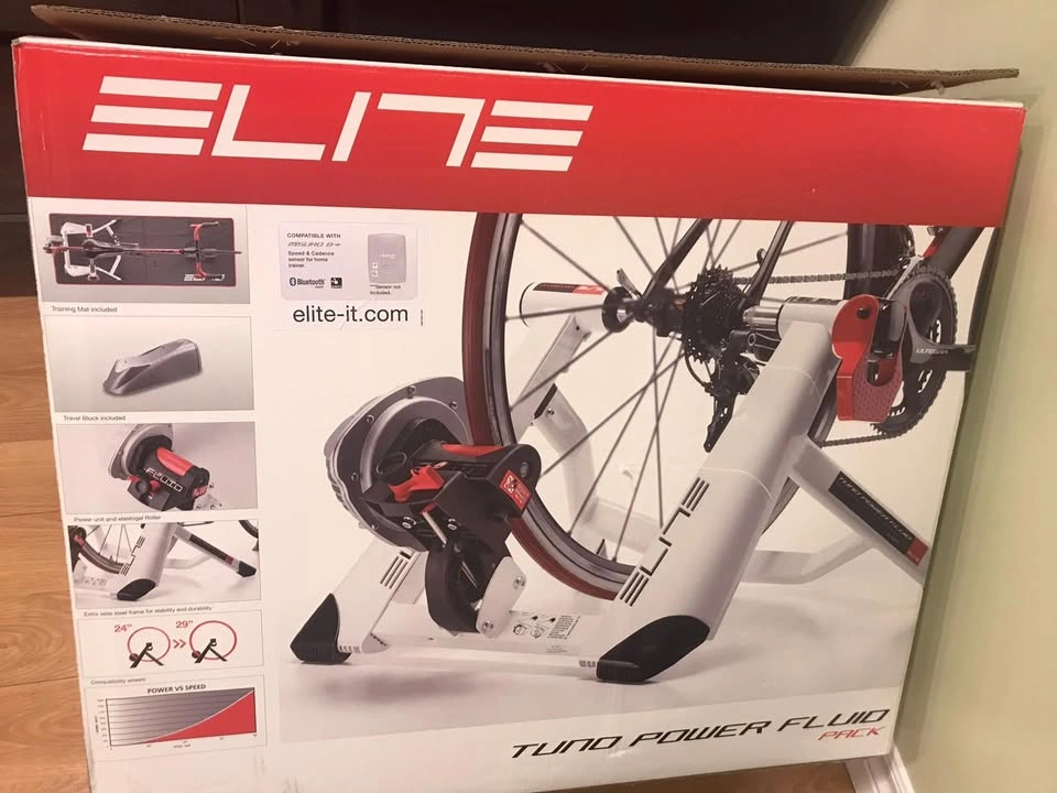 Elite Tuno Power Fluid Trainer + Brand New Wheel & Tire - photo 5