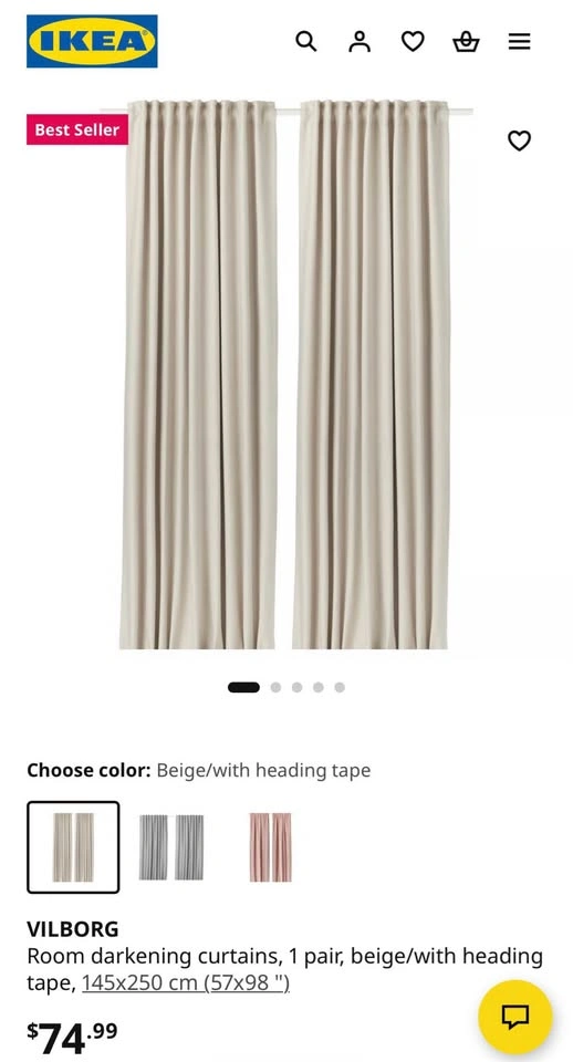 IKEA VILBORG Curtains - 3 PAIRS - photo 4