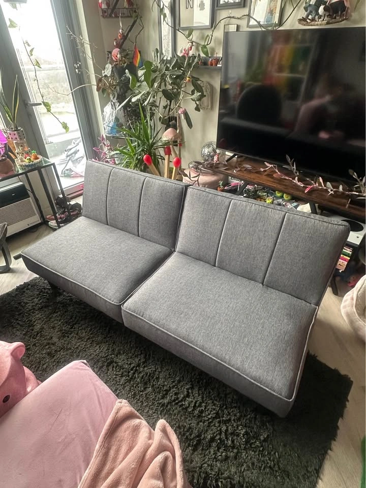 Mainstays Studio Futon - Gray Linen - photo 2
