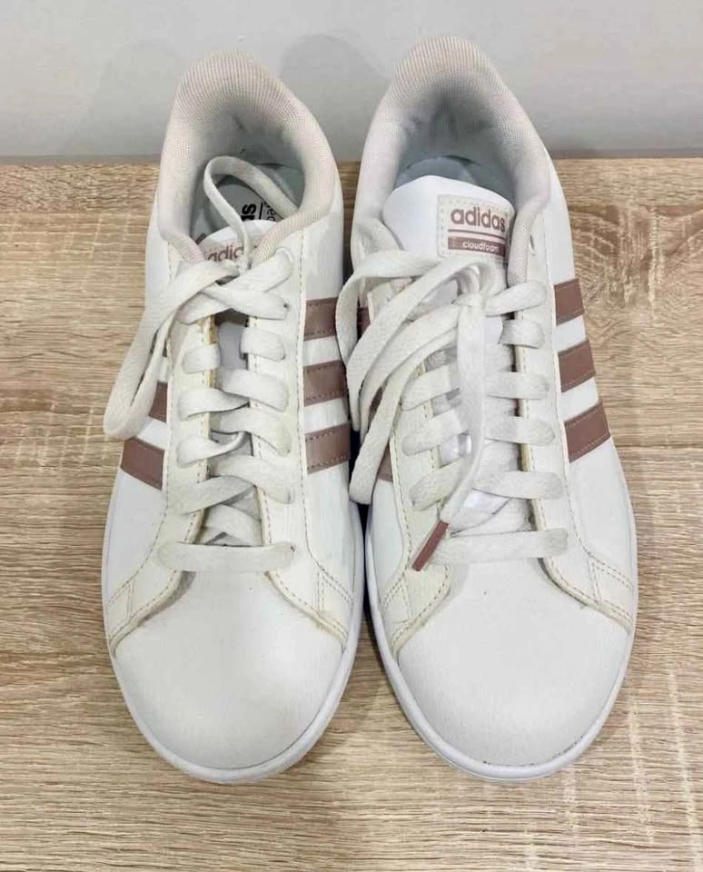 Adidas Cloudfoam Advantage White Rose Gold Women's Size 8.5