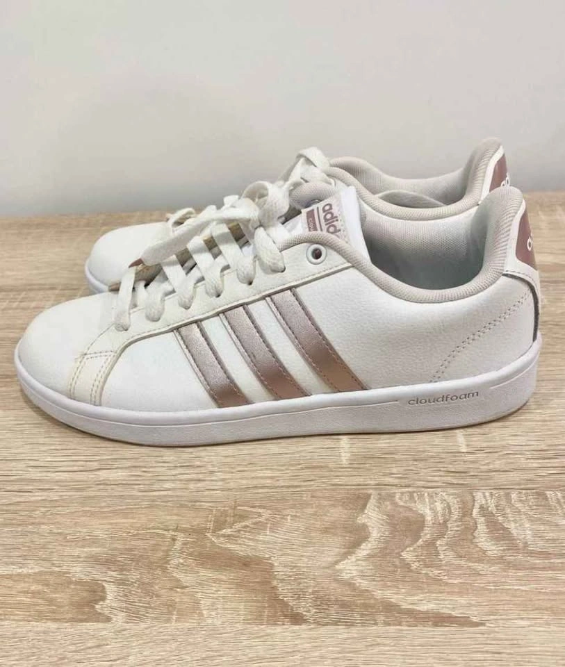 Adidas Cloudfoam Advantage White Rose Gold Women's Size 8.5 - photo 2