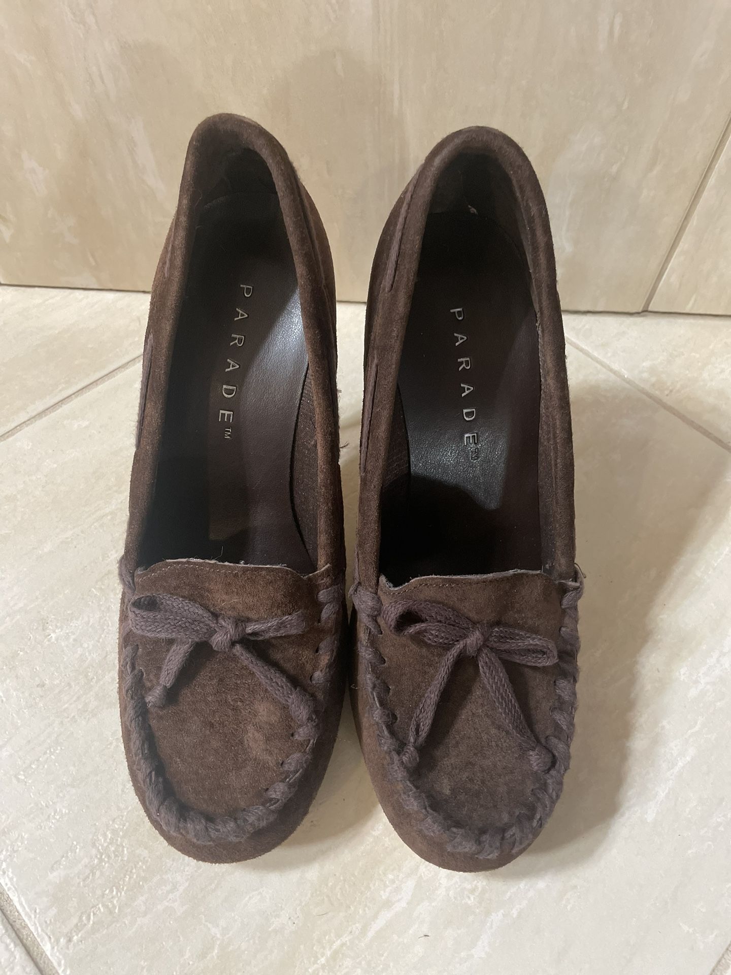 Brown Suede Heels