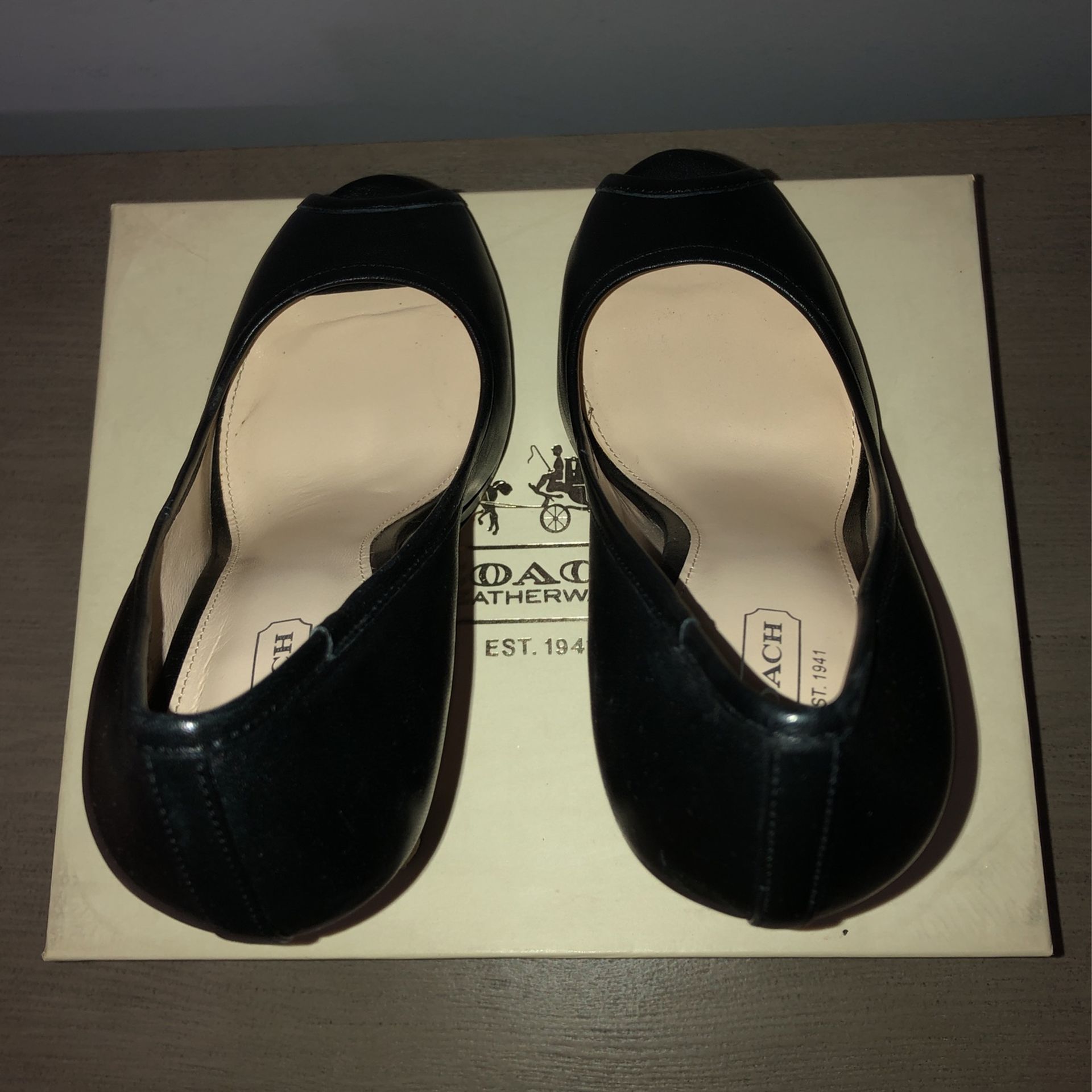 Coach Black Leather Heel - photo 3