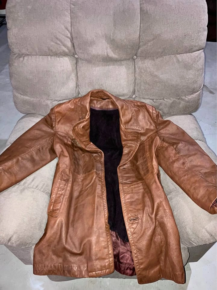 Old School Leather Jacket Large Size