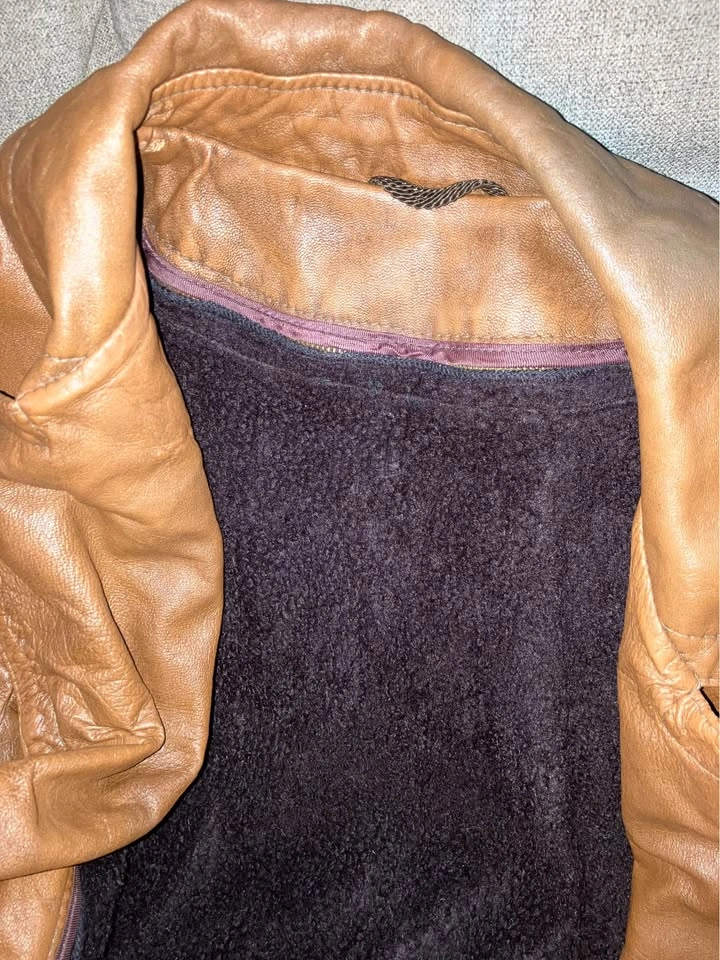 Old School Leather Jacket Large Size - photo 2