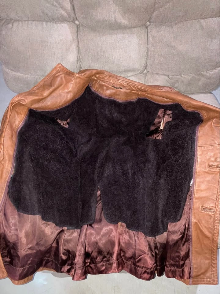 Old School Leather Jacket Large Size - photo 3