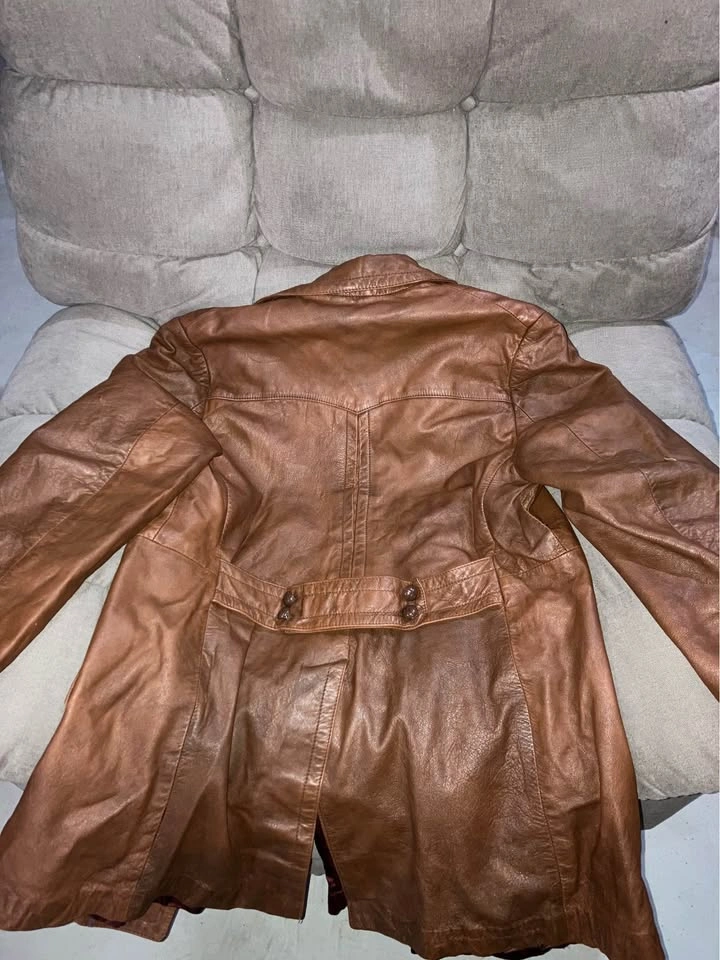 Old School Leather Jacket Large Size - photo 4