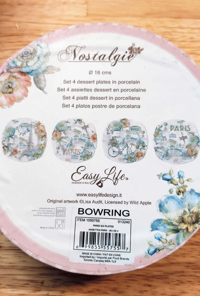 Nostalgie Paris Dessert Plates Set 4 & Coffee Cups Set 2 - photo 4