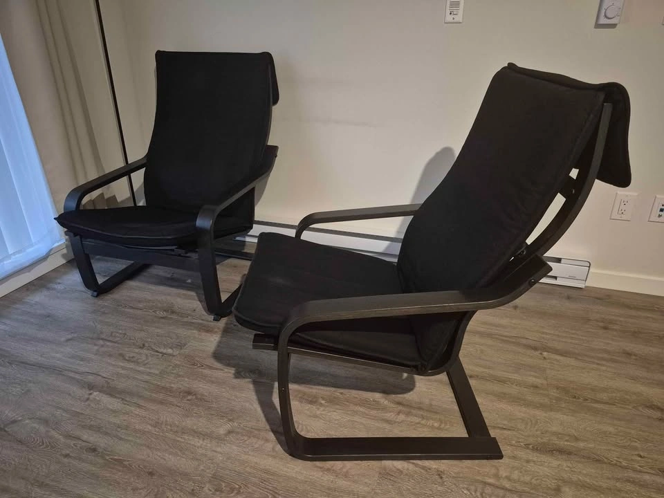 2 Black IKEA armchairs - photo 4