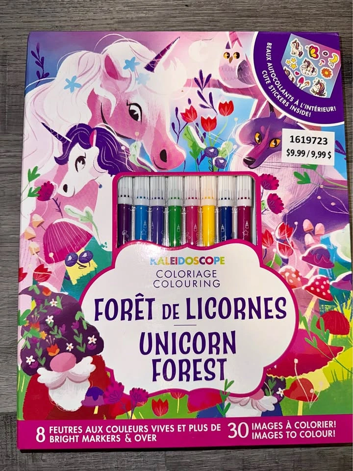 Unicorn colouring set