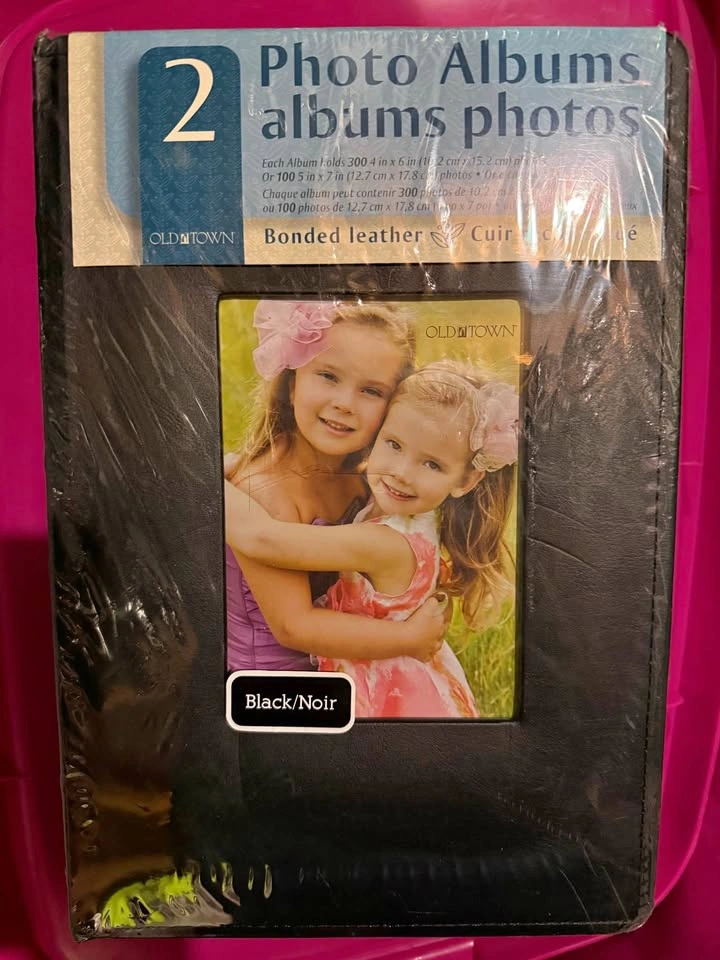 2 Pack Black Leather Photo Albums for 4X6 Photos