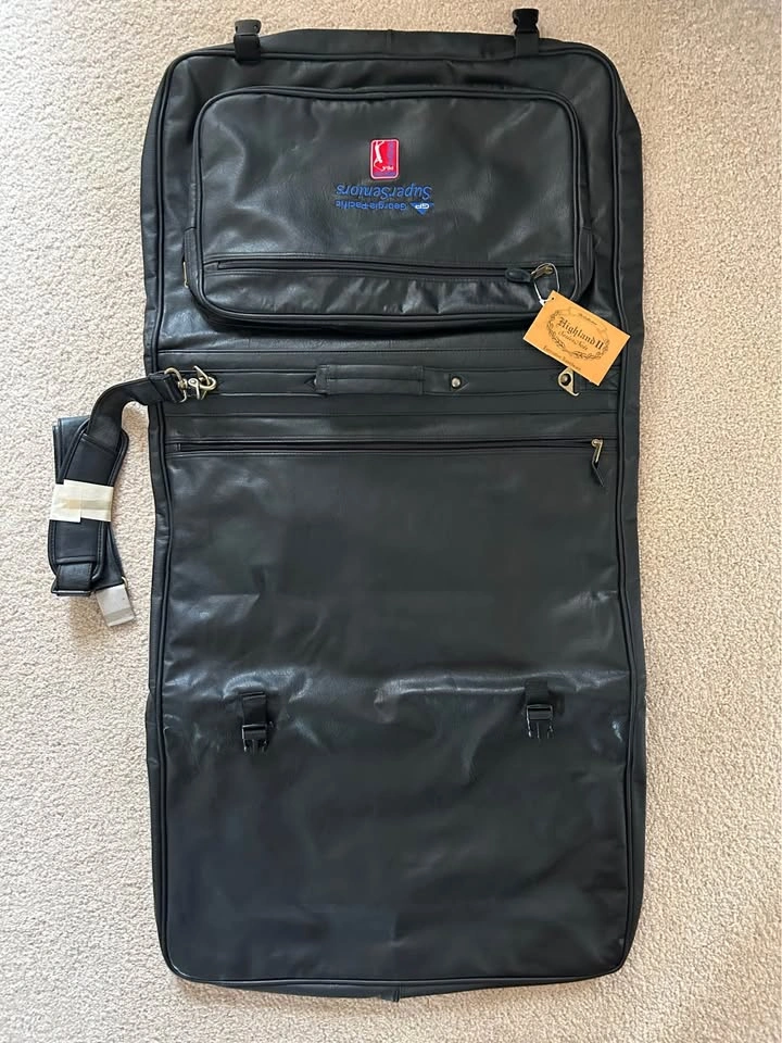 Brand New w/tag Faux Leather Executive Folding Travel Bag w/logo - photo 4