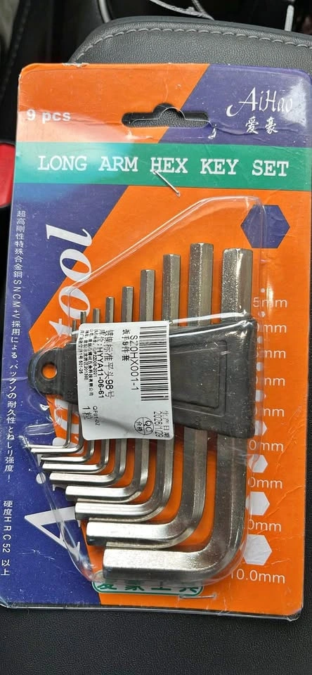 9 piece Hex key set