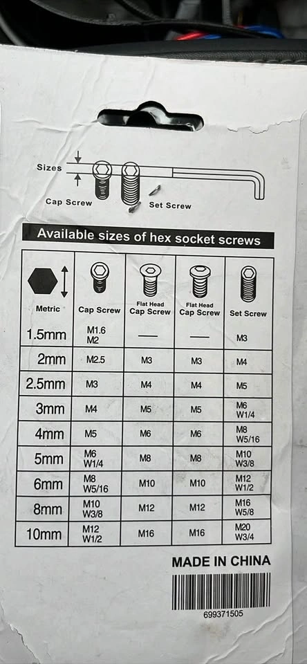 9 piece Hex key set - photo 2