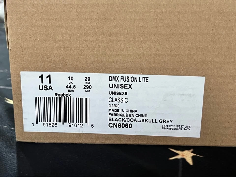 BRAND NEW Reebok DMX Fusion Lite - Unisex Size 11 (Black/Coal) - photo 2