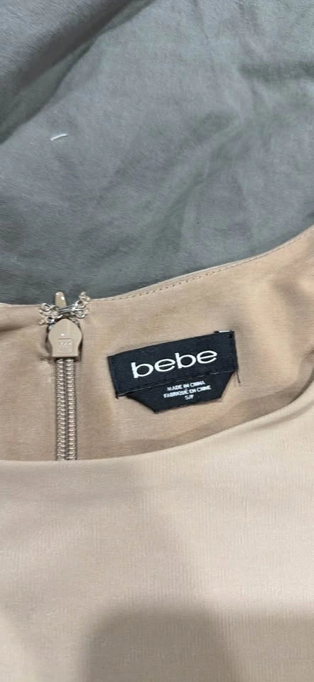 Bebe Beige Gold Chain Dress S/P - photo 3