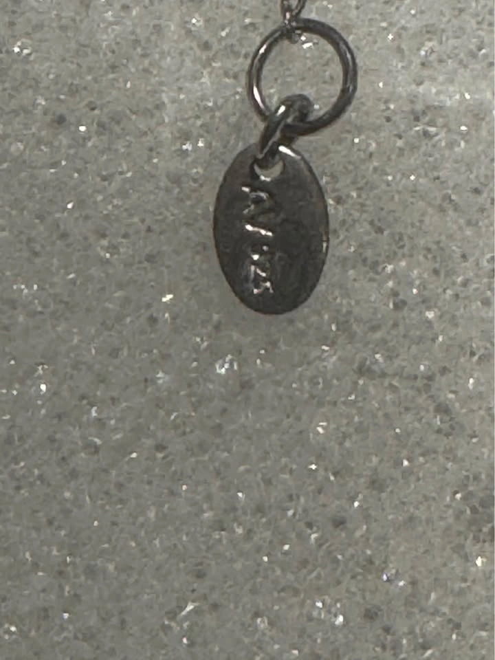 Silver Chain Necklace Double Gold Circle Pendant - photo 2