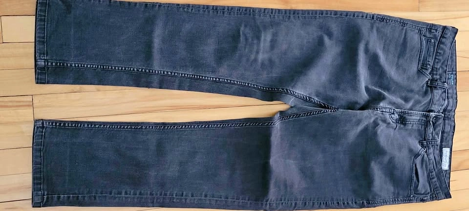 Frank & Oak Dylan Slim Straight Black Jeans 33x32
