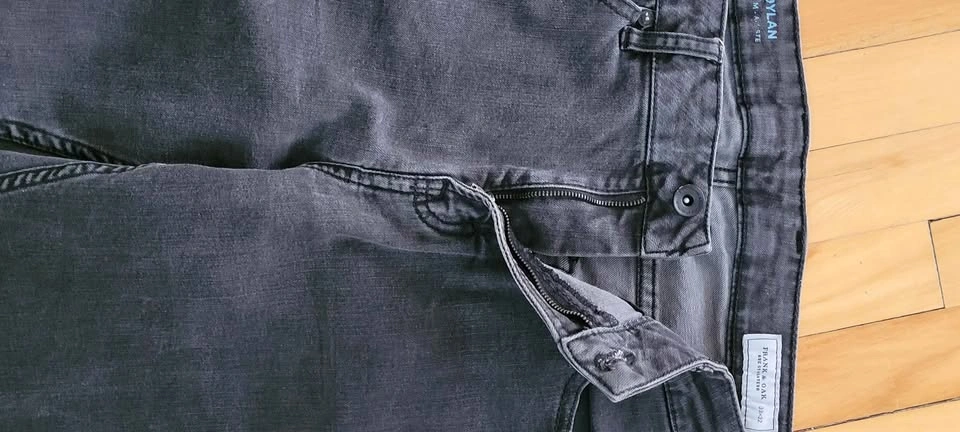 Frank & Oak Dylan Slim Straight Black Jeans 33x32 - photo 3