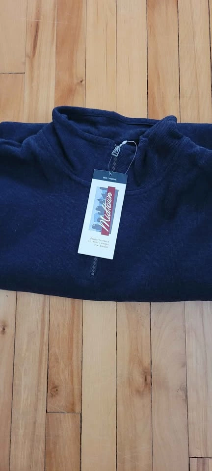 Midtown Men's Navy Quarter-Zip Pullover - photo 2
