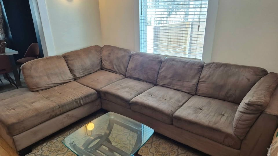 Taupe Microfiber Sectional from The Brick - photo 2