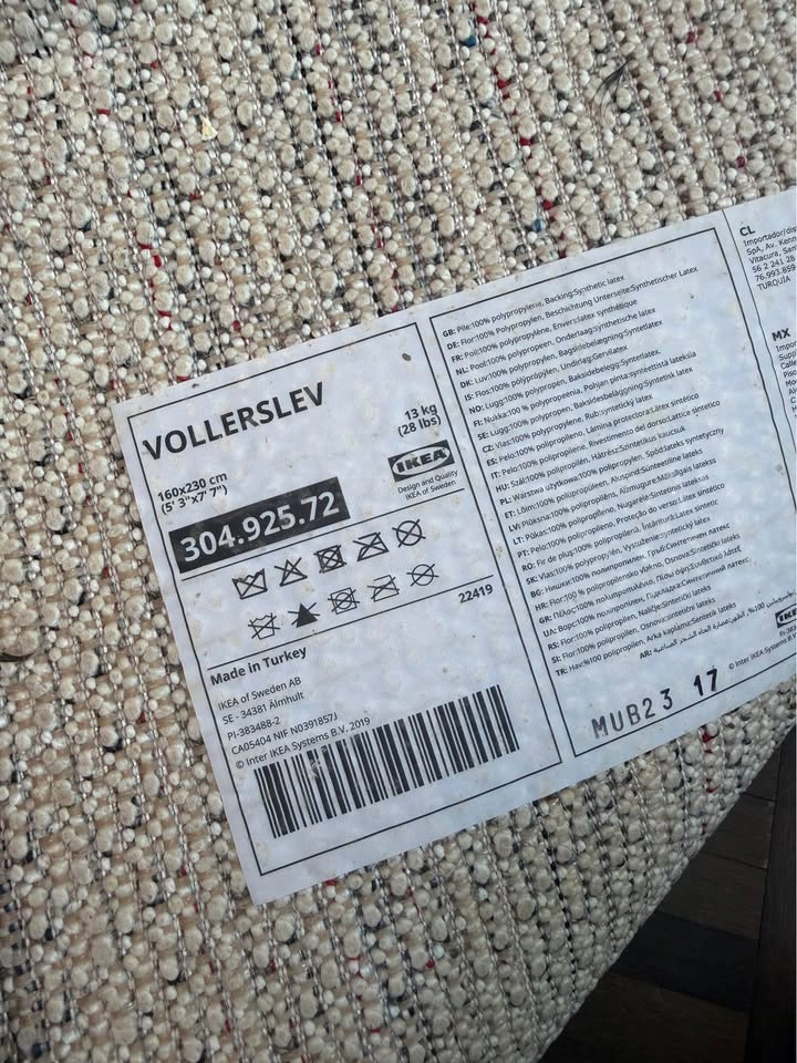 IKEA VOLLERSLEV High Pile Rug - Cream - photo 2