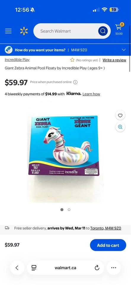 BNIB 96” Zebra Floatie - photo 2