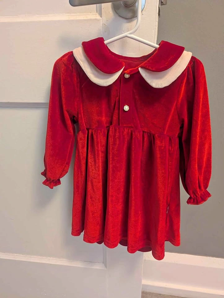 Red Toddlers Christmas Dress for Girls