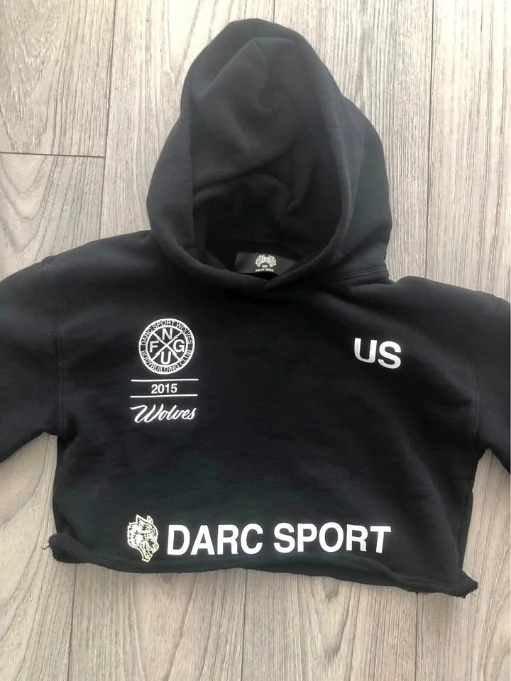 Womans Darc Sport Wolves Cropped Hoodie - Size Small