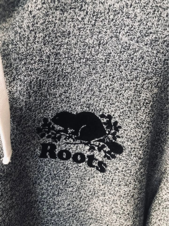 Men’s Roots Grey Zippered Hoodie. Size M. Like New! - photo 3