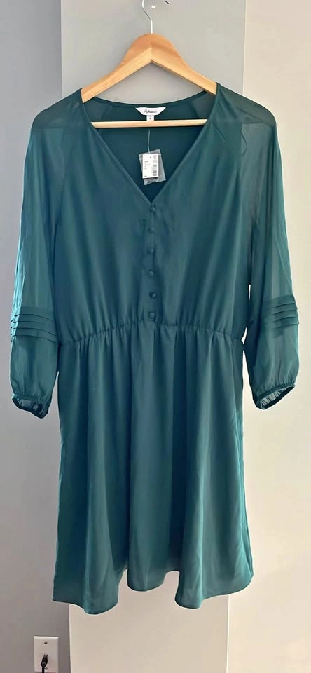 Reitmans Green Dress M & Old Navy Black Shirt S NWT
