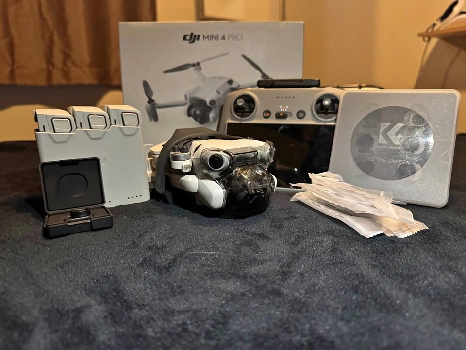 DJI Mini 4 Pro Drone + Wide Angle Lens + ND Filters + Propeller