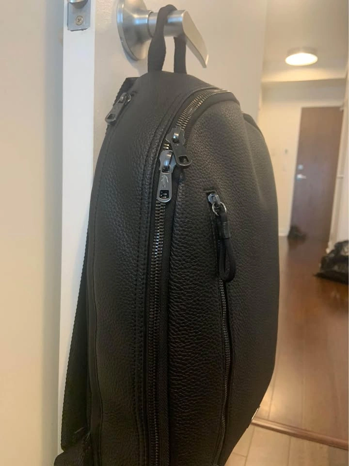 Lacoste Soft Matte Leather Flat Backpack - photo 2