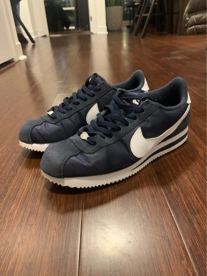 Nike Cortez Basic Nylon Obsidian White-Metallic Silver size 10 - photo 2