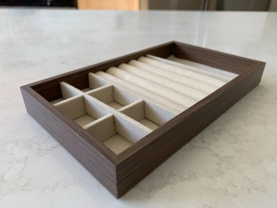 Walnut Jewelry Box with Divider Tray - photo 3