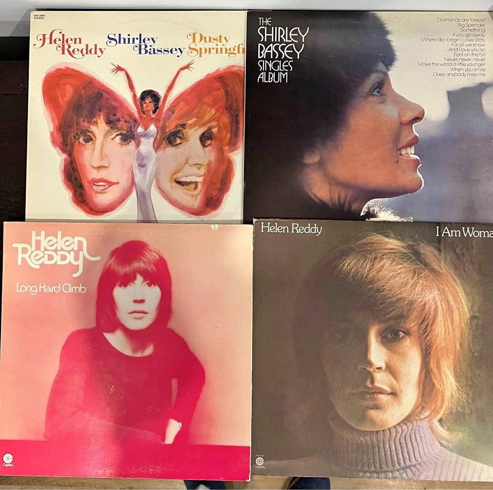 Various vinyls: Helen, Shirley and Dusty
