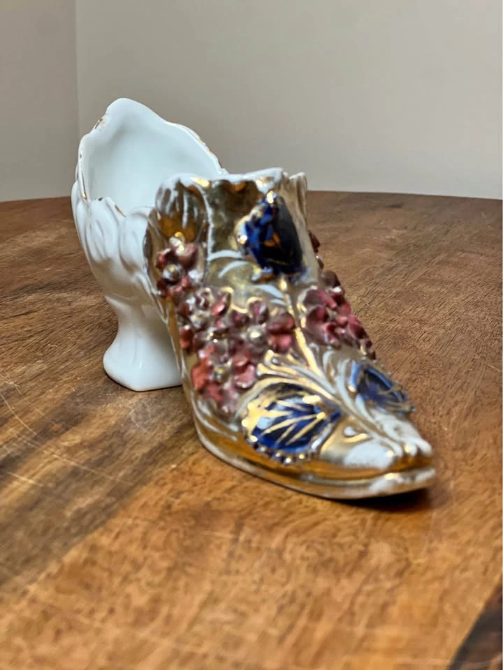 Antique 1910s Galluba & Hofmann Porcelain Shoe Germany