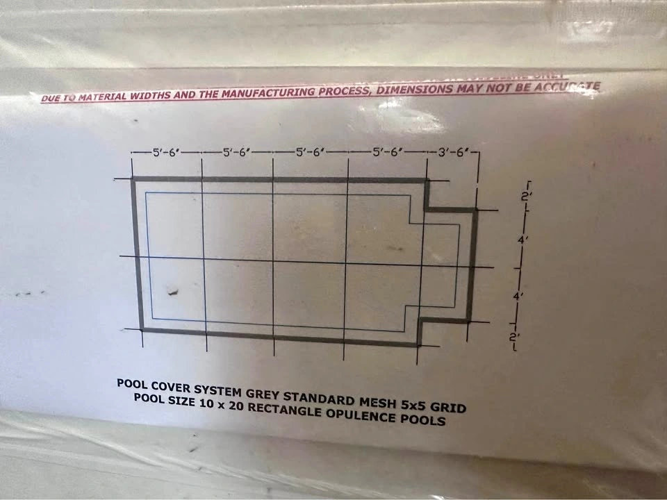 Grey 10x20 Pool Safety Cover