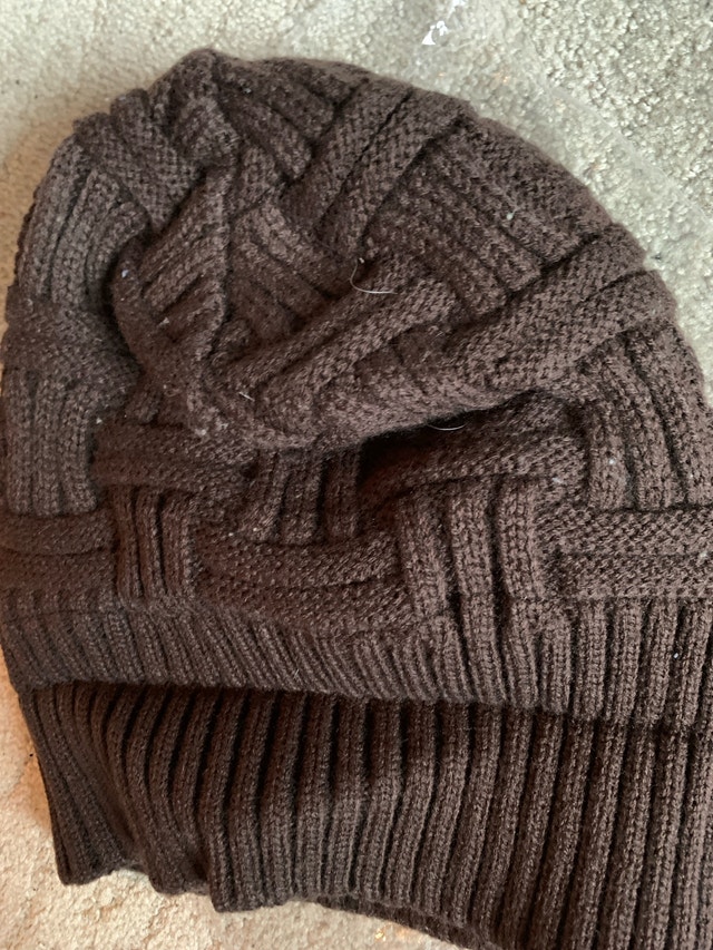Brown Knit Winter Hat - One Size Fits All - photo 2