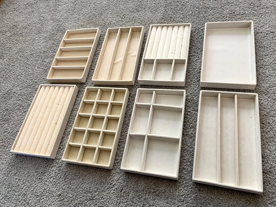 8 Stackable Velvet Jewelry Storage Trays - photo 4