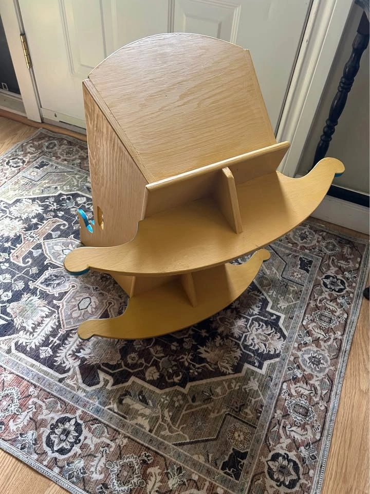Vintage Handmade Wooden Doll Cradle - photo 2