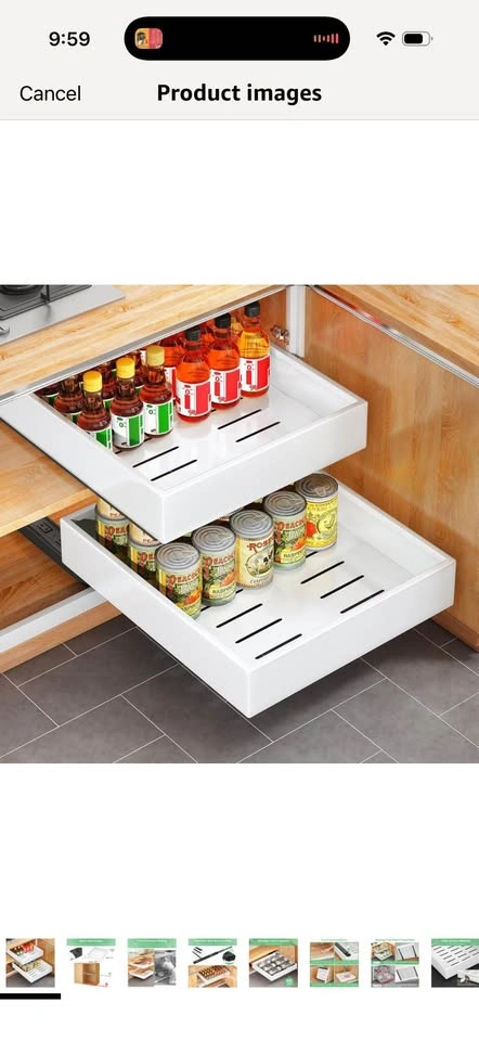 New Expandable White Pull Out Cabinet Organizer - photo 2