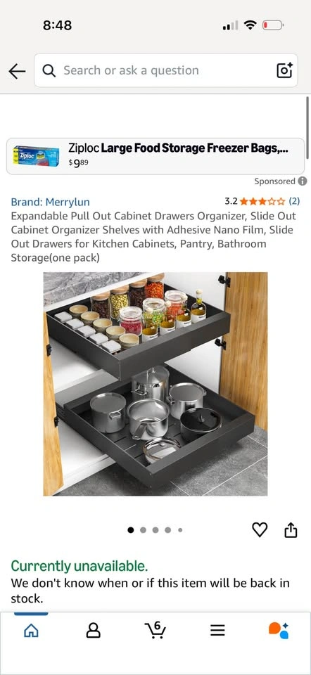 New Expandable White Pull Out Cabinet Organizer - photo 3