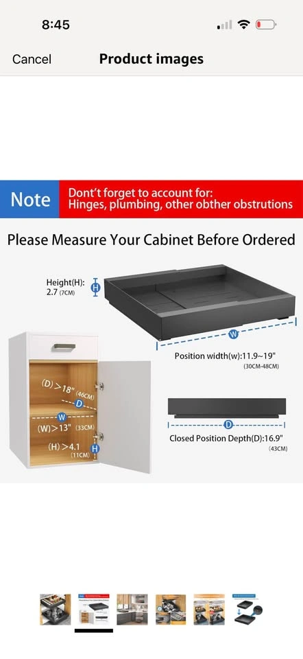 New Expandable White Pull Out Cabinet Organizer - photo 4