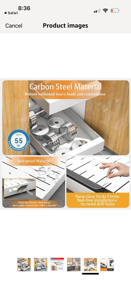 New Expandable Black Pull Out Cabinet Organizer - photo 4