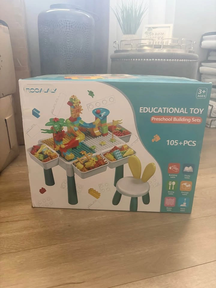 New Kids Activity Table with Chair and Blocks - photo 2