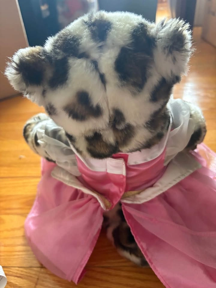 WWF Leopard Plush Stuffed Animal in Pink Princess Dress - photo 2