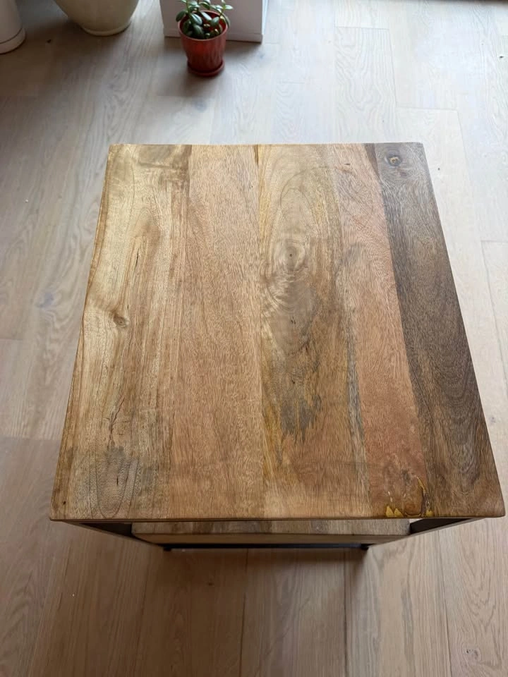 1 drawer solid wood nightstand - photo 3