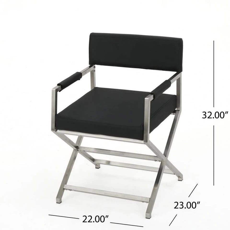 Black Leather Accent Chair - photo 2