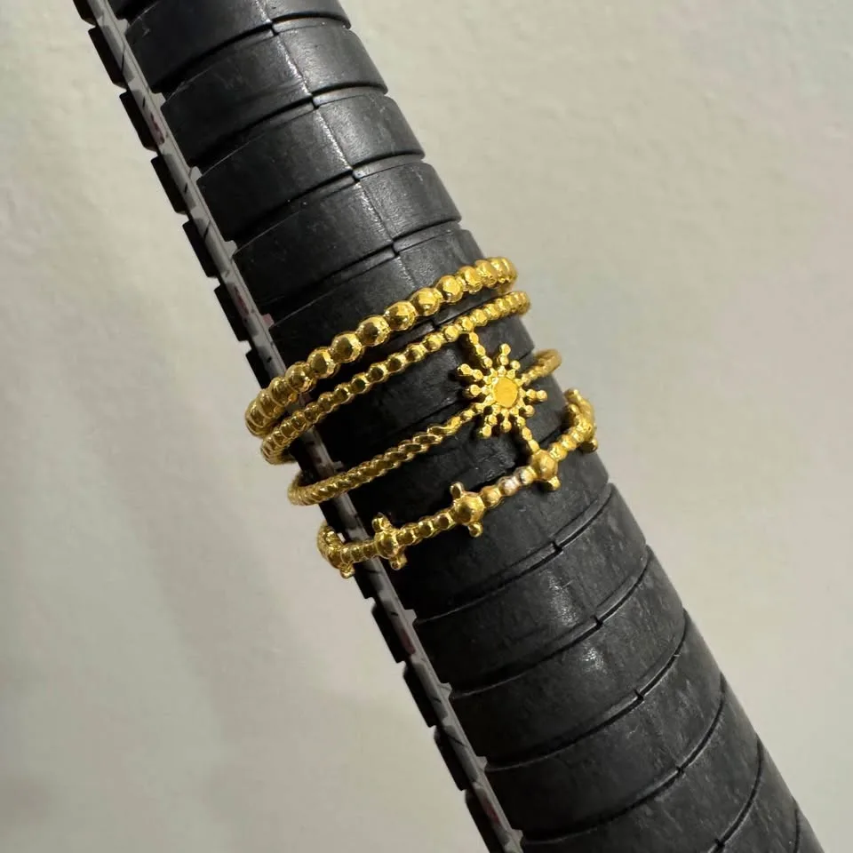 NEW 🧡 Adjustable Gold Plated Celestial Star Ring image indicator(3)